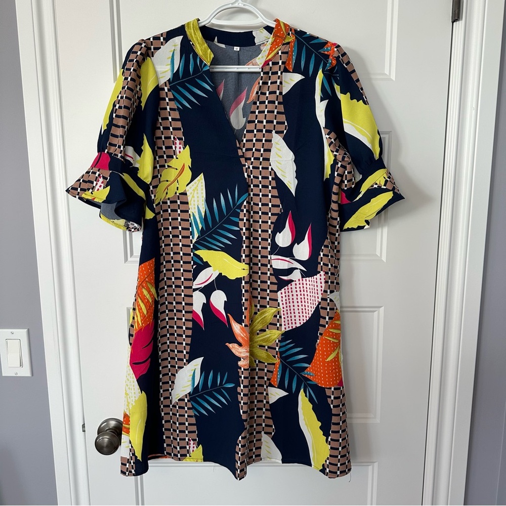 Bold Patterned Vacation Dress